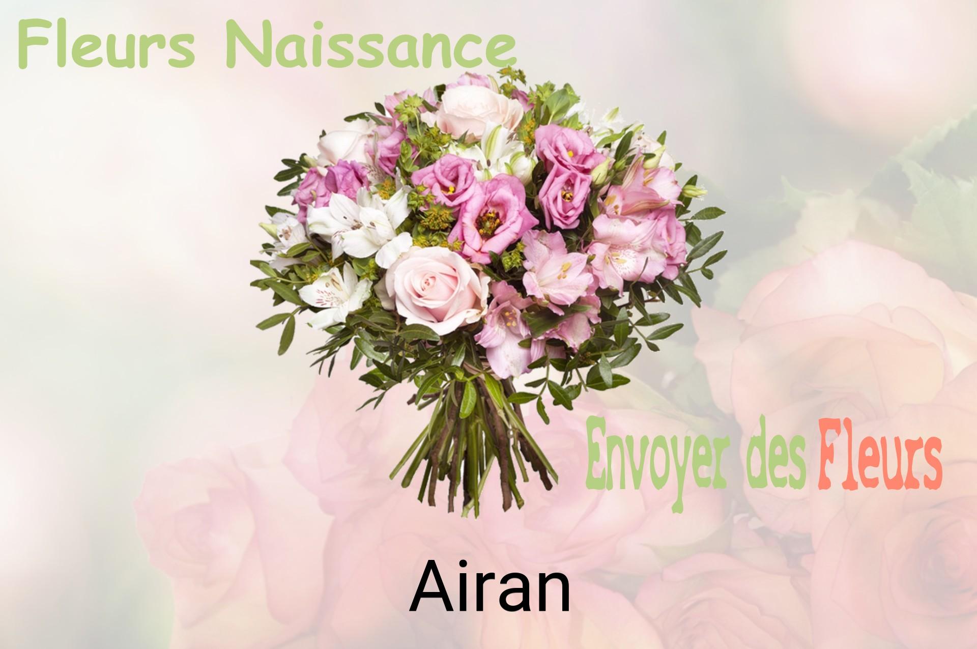 Bouquet de fleurs de naissance livré à Airan
