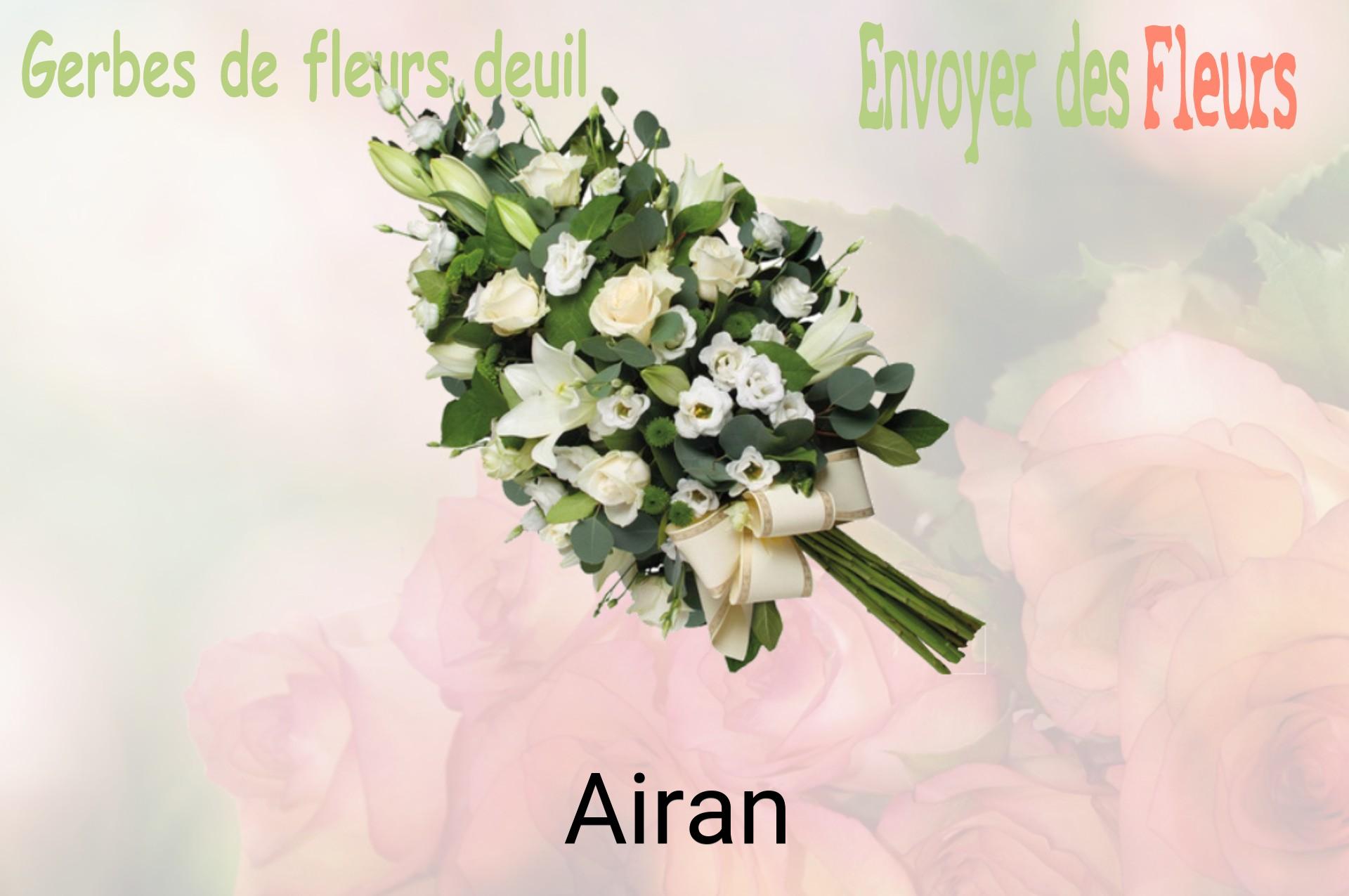 Gerbe de fleurs de deuil livrée à Airan